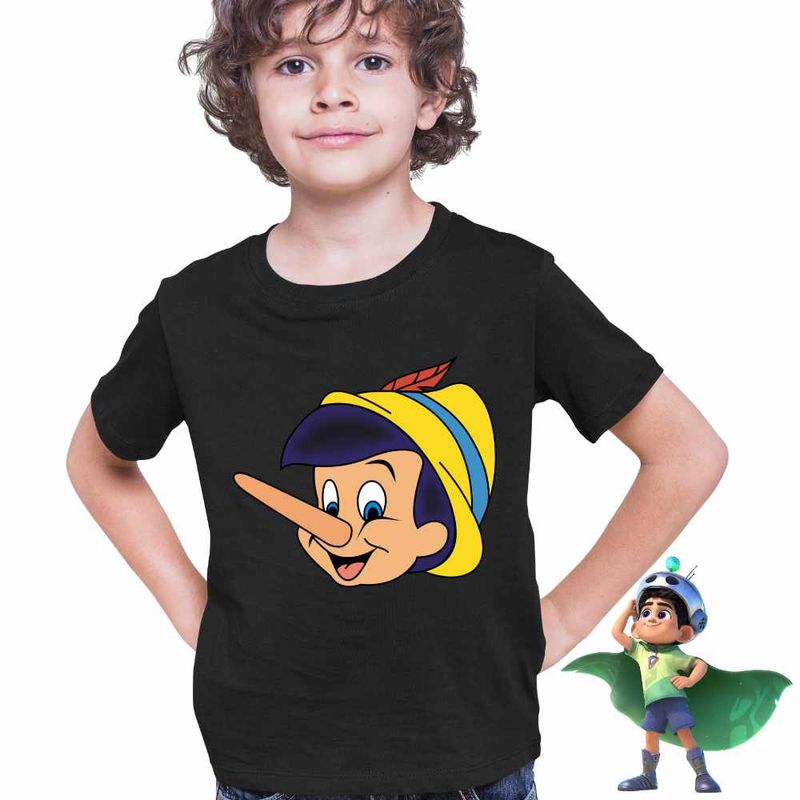 Fashion, accesorii si bijuterii - Copii - Imbracaminte copii - Tricouri copii - Tricou Copii Baieti Pinocchio, negru, marime L Copii - Infinity.ro