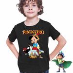 Fashion, accesorii si bijuterii - Copii - Imbracaminte copii - Tricouri copii - Tricou Copii Baieti Pinocchio Jiminy Figaro Cleo, negru, marime XL Copii - Infinity.ro