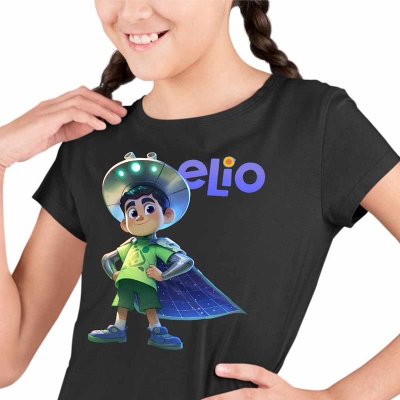 Fashion, accesorii si bijuterii - Copii - Imbracaminte copii - Tricouri copii - Tricou Copii Fete Elio Space Explorer, negru, marime M Copii - Infinity.ro