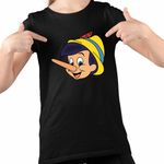 Fashion, accesorii si bijuterii - Copii - Imbracaminte copii - Tricouri copii - Tricou Copii Fete Pinocchio, negru, marime XL Copii - Infinity.ro