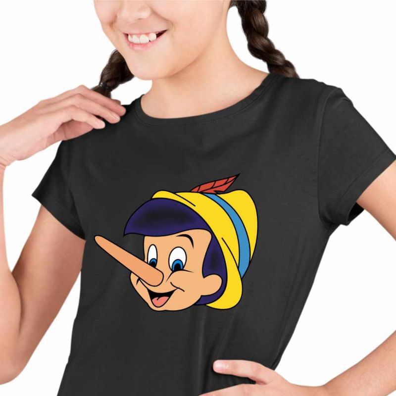 Fashion, accesorii si bijuterii - Copii - Imbracaminte copii - Tricouri copii - Tricou Copii Fete Pinocchio, negru, marime XL Copii - Infinity.ro