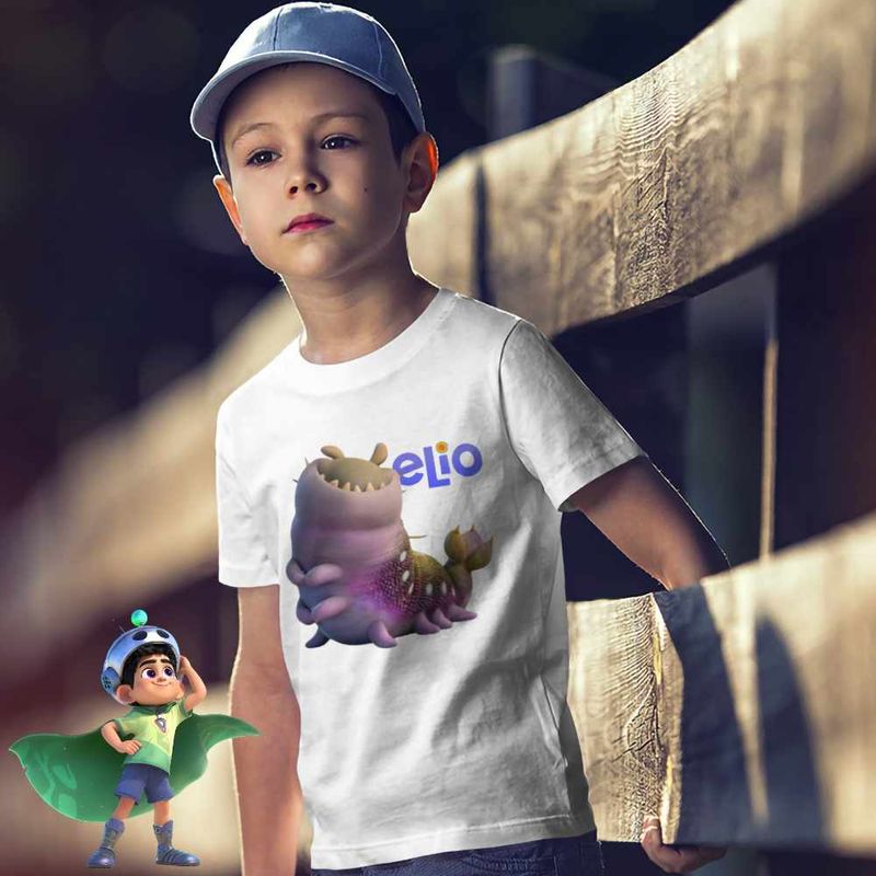 Fashion, accesorii si bijuterii - Copii - Imbracaminte copii - Tricouri copii - Tricou Copii Baieti Elio Alien Glordon, alb, marime M Copii - Infinity.ro