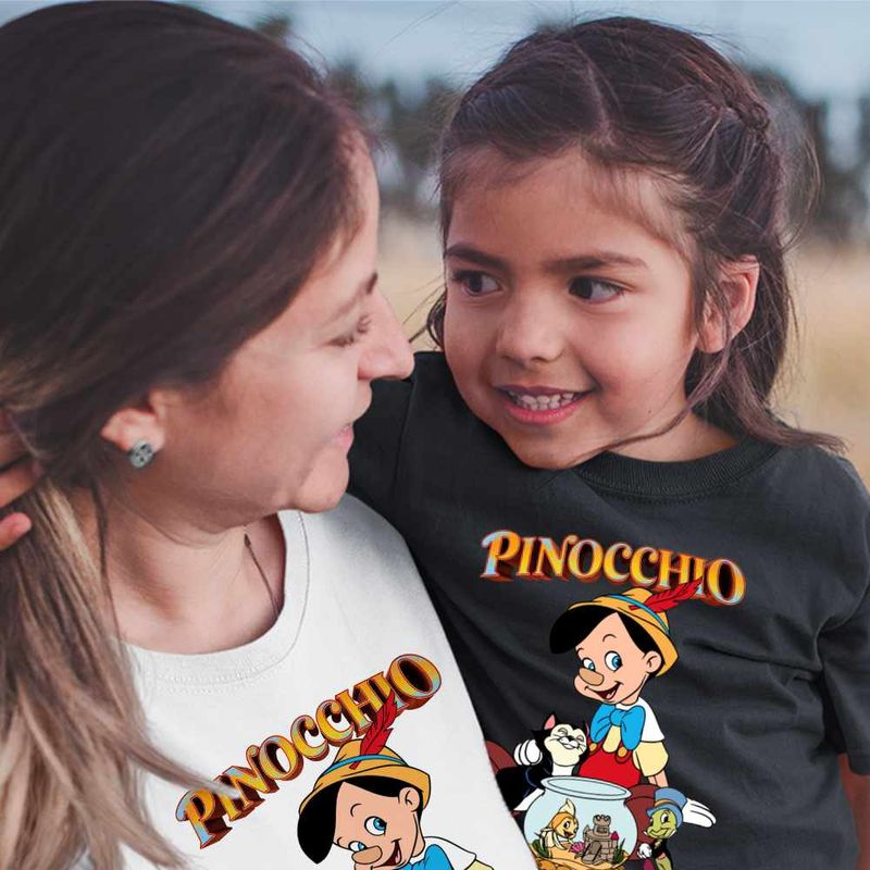 Fashion, accesorii si bijuterii - Copii - Imbracaminte copii - Tricouri copii - Tricou Copii Fete Pinocchio Jiminy Figaro Cleo, alb, marime L Copii - Infinity.ro
