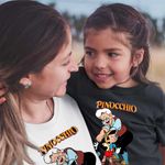 Fashion, accesorii si bijuterii - Copii - Imbracaminte copii - Tricouri copii - Tricou Copii Fete Pinocchio Geppetto Jiminy, alb, marime M Copii - Infinity.ro
