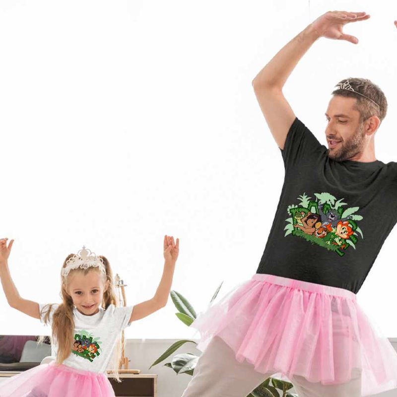 Fashion, accesorii si bijuterii - Copii - Imbracaminte copii - Tricouri copii - Tricou Copii Fete Cartea Junglei Mowgli, negru, marime M Copii - Infinity.ro