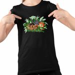Fashion, accesorii si bijuterii - Copii - Imbracaminte copii - Tricouri copii - Tricou Copii Fete Cartea Junglei Mowgli, negru, marime M Copii - Infinity.ro