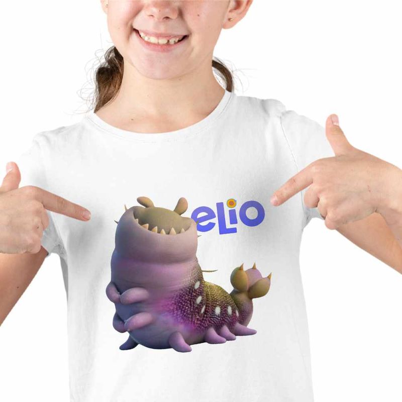 Fashion, accesorii si bijuterii - Copii - Imbracaminte copii - Tricouri copii - Tricou Copii Fete Elio Alien Glordon, alb, marime XS Copii - Infinity.ro