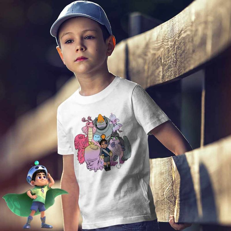 Fashion, accesorii si bijuterii - Copii - Imbracaminte copii - Tricouri copii - Tricou Copii Baieti Elio Aliens Dream Team, alb, marime M Copii - Infinity.ro