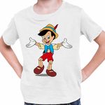 Fashion, accesorii si bijuterii - Copii - Imbracaminte copii - Tricouri copii - Tricou Copii Baieti Pinocchio Geppetto, alb, marime L Copii - Infinity.ro