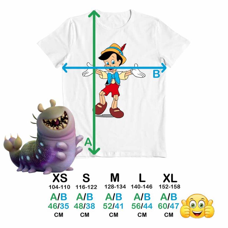 Fashion, accesorii si bijuterii - Copii - Imbracaminte copii - Tricouri copii - Tricou Copii Baieti Pinocchio Geppetto, alb, marime L Copii - Infinity.ro