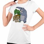 Fashion, accesorii si bijuterii - Copii - Imbracaminte copii - Tricouri copii - Tricou Copii Fete Cartea Junglei Baloo Junior, alb, marime XS Copii - Infinity.ro
