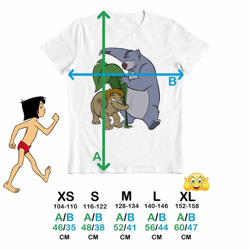 Fashion, accesorii si bijuterii - Copii - Imbracaminte copii - Tricouri copii - Tricou Copii Fete Cartea Junglei Baloo Junior, alb, marime XS Copii - Infinity.ro