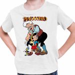 Fashion, accesorii si bijuterii - Copii - Imbracaminte copii - Tricouri copii - Tricou Copii Baieti Pinocchio Geppetto Jiminy, alb, marime M Copii - Infinity.ro