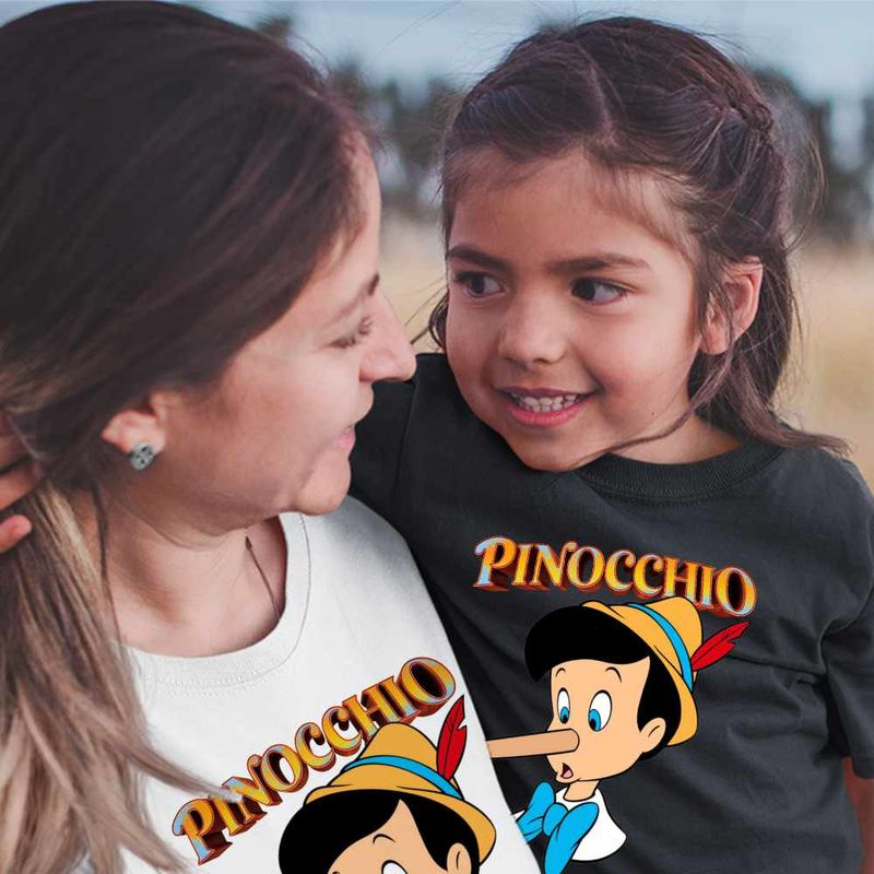 Fashion, accesorii si bijuterii - Copii - Imbracaminte copii - Tricouri copii - Tricou Copii Fete Pinocchio Nas Lung, alb, marime L Copii - Infinity.ro