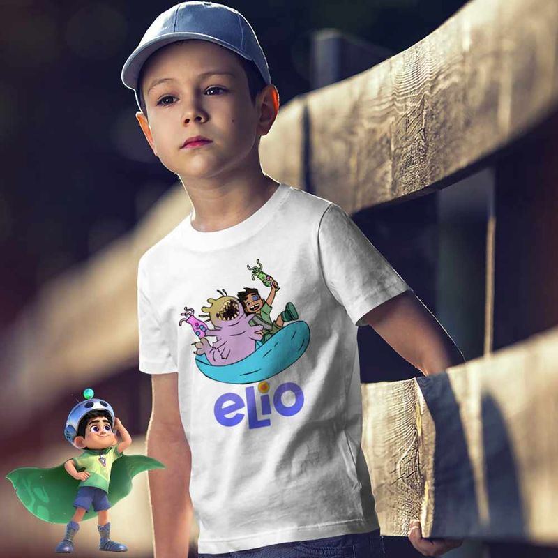 Fashion, accesorii si bijuterii - Copii - Imbracaminte copii - Tricouri copii - Tricou Copii Baieti Elio Glordon Glorp, alb, marime M Copii - Infinity.ro