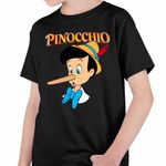 Fashion, accesorii si bijuterii - Copii - Imbracaminte copii - Tricouri copii - Tricou Copii Baieti Pinocchio Nas Lung, negru, marime XS Copii - Infinity.ro