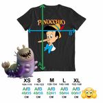 Fashion, accesorii si bijuterii - Copii - Imbracaminte copii - Tricouri copii - Tricou Copii Baieti Pinocchio Nas Lung, negru, marime XS Copii - Infinity.ro