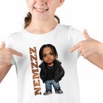 Fashion, accesorii si bijuterii - Copii - Imbracaminte copii - Tricouri copii - Tricou Copii Fete Nemzzz Escape Chibi, alb, marime M Copii - Infinity.ro
