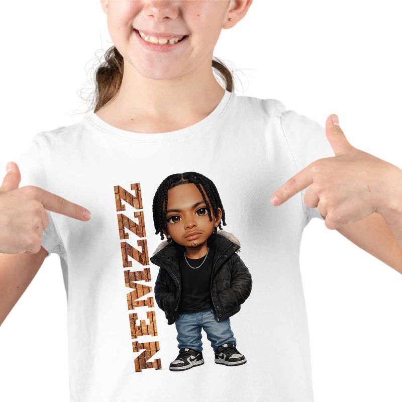 Fashion, accesorii si bijuterii - Copii - Imbracaminte copii - Tricouri copii - Tricou Copii Fete Nemzzz Escape Chibi, alb, marime M Copii - Infinity.ro