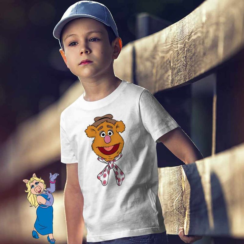 Fashion, accesorii si bijuterii - Copii - Imbracaminte copii - Tricouri copii - Tricou Copii Baieti The Muppets Fozzie Bear, alb, marime L Copii - Infinity.ro