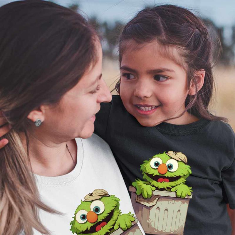 Fashion, accesorii si bijuterii - Copii - Imbracaminte copii - Tricouri copii - Tricou Copii Fete The Muppets Oscar Grouch, alb, marime L Copii - Infinity.ro
