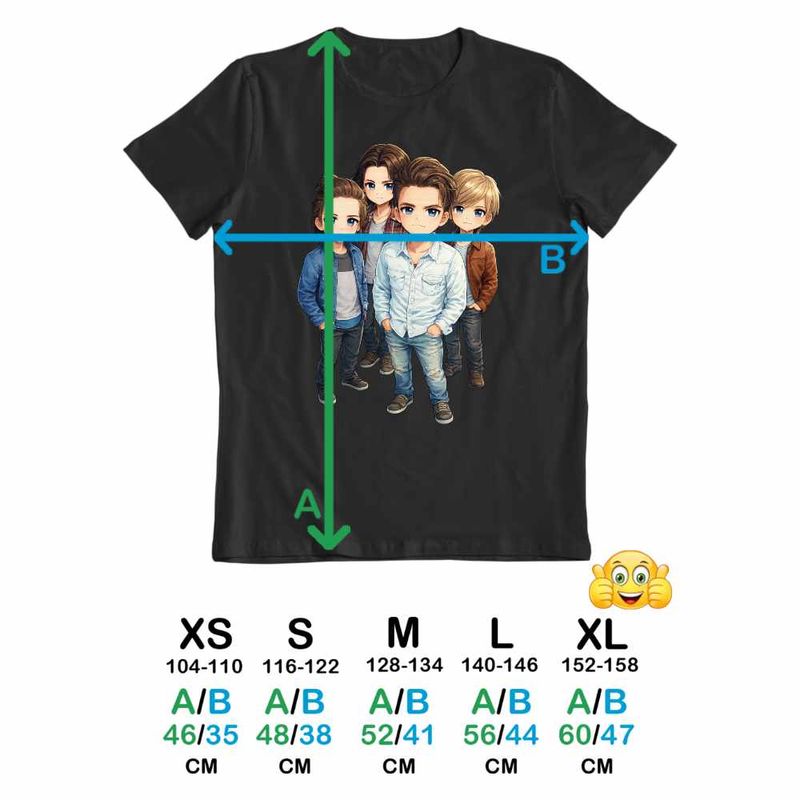 Fashion, accesorii si bijuterii - Copii - Imbracaminte copii - Tricouri copii - Tricou Copii Fete Kaleo Chibi Cartoon, negru, marime XL Copii - Infinity.ro