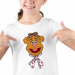 Fashion, accesorii si bijuterii - Copii - Imbracaminte copii - Tricouri copii - Tricou Copii Fete The Muppets Fozzie Bear, alb, marime S Copii - Infinity.ro