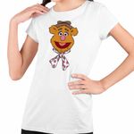 Fashion, accesorii si bijuterii - Copii - Imbracaminte copii - Tricouri copii - Tricou Copii Fete The Muppets Fozzie Bear, alb, marime S Copii - Infinity.ro