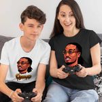 Fashion, accesorii si bijuterii - Copii - Imbracaminte copii - Tricouri copii - Tricou Copii Baieti Quavo Party Rap Trap Vibe, negru, marime L Copii - Infinity.ro