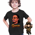Fashion, accesorii si bijuterii - Copii - Imbracaminte copii - Tricouri copii - Tricou Copii Baieti Quavo Party Rap Trap Vibe, negru, marime L Copii - Infinity.ro