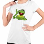 Fashion, accesorii si bijuterii - Copii - Imbracaminte copii - Tricouri copii - Tricou Copii Fete Kermit the Frog The Muppets, alb, marime XS Copii - Infinity.ro