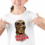 Fashion, accesorii si bijuterii - Copii - Imbracaminte copii - Tricouri copii - Tricou Copii Fete Iron Maiden Fear of the Dark, alb, marime M Copii - Infinity.ro