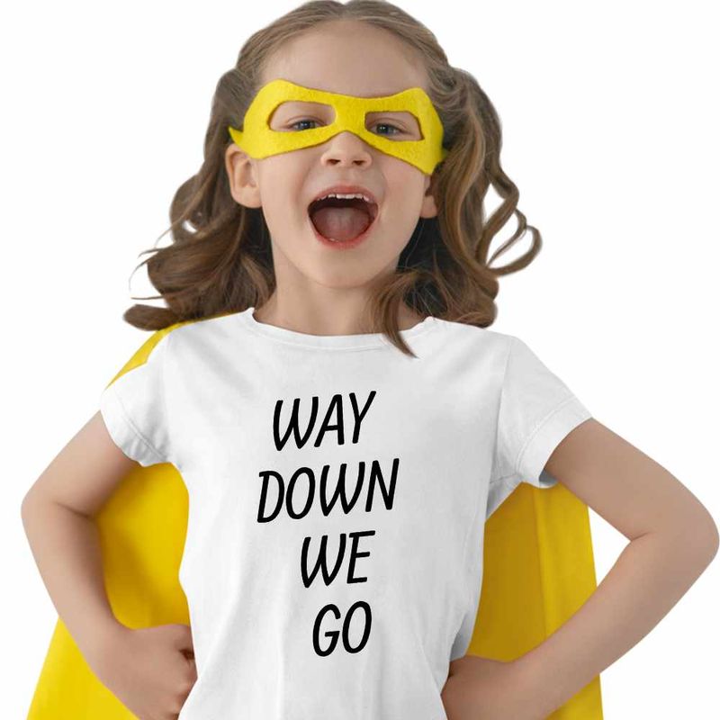 Fashion, accesorii si bijuterii - Copii - Imbracaminte copii - Tricouri copii - Tricou Copii Fete Kaleo Way Down We Go, alb, marime M Copii - Infinity.ro