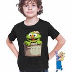 Fashion, accesorii si bijuterii - Copii - Imbracaminte copii - Tricouri copii - Tricou Copii Baieti The Muppets Oscar Grouch, negru, marime M Copii - Infinity.ro