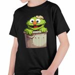Fashion, accesorii si bijuterii - Copii - Imbracaminte copii - Tricouri copii - Tricou Copii Baieti The Muppets Oscar Grouch, negru, marime M Copii - Infinity.ro