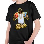 Fashion, accesorii si bijuterii - Copii - Imbracaminte copii - Tricouri copii - Tricou Copii Baieti Future Six Seven 67 Rapper, negru, marime M Copii - Infinity.ro