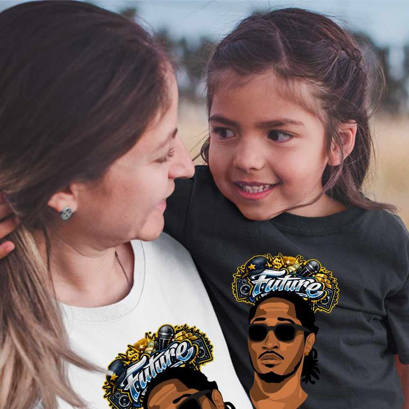 Fashion, accesorii si bijuterii - Copii - Imbracaminte copii - Tricouri copii - Tricou Copii Fete Future Hendrix Rapper, alb, marime L Copii - Infinity.ro