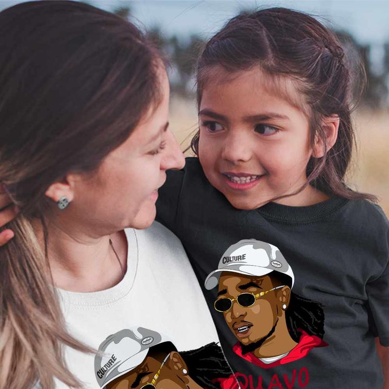Fashion, accesorii si bijuterii - Copii - Imbracaminte copii - Tricouri copii - Tricou Copii Fete Quavo Culture Trap Rap Music, alb, marime M Copii - Infinity.ro
