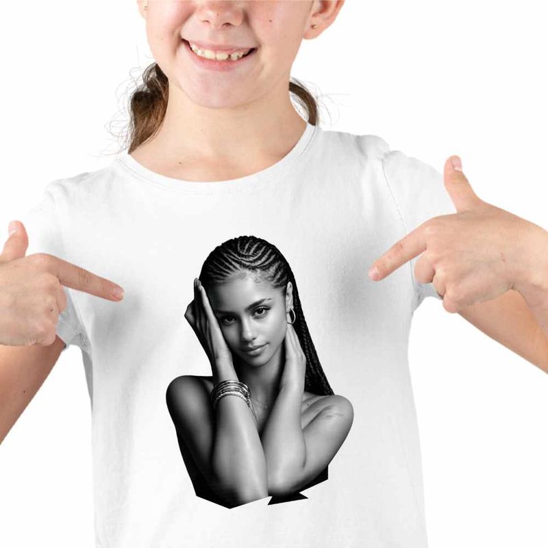 Fashion, accesorii si bijuterii - Copii - Imbracaminte copii - Tricouri copii - Tricou Copii Fete Tyla Vibe, alb, marime XS Copii - Infinity.ro
