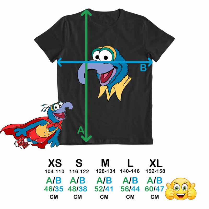 Fashion, accesorii si bijuterii - Copii - Imbracaminte copii - Tricouri copii - Tricou Copii Baieti The Muppets Gonzo, negru, marime XL Copii - Infinity.ro