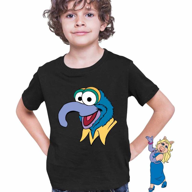 Fashion, accesorii si bijuterii - Copii - Imbracaminte copii - Tricouri copii - Tricou Copii Baieti The Muppets Gonzo, negru, marime XL Copii - Infinity.ro