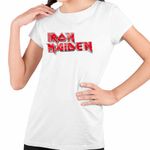 Fashion, accesorii si bijuterii - Copii - Imbracaminte copii - Tricouri copii - Tricou Copii Fete Iron Maiden Heavy Metal, alb, marime XS Copii - Infinity.ro