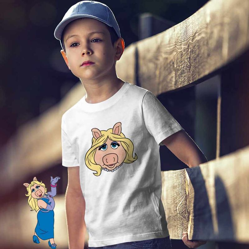 Fashion, accesorii si bijuterii - Copii - Imbracaminte copii - Tricouri copii - Tricou Copii Baieti The Muppets Miss Piggy, alb, marime S Copii - Infinity.ro