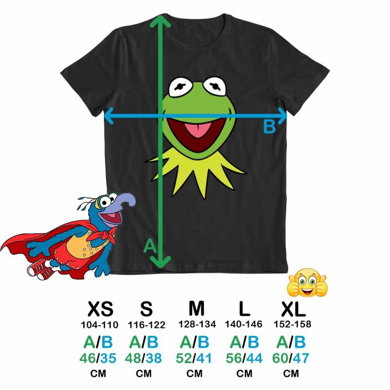 Fashion, accesorii si bijuterii - Copii - Imbracaminte copii - Tricouri copii - Tricou Copii Fete The Muppets Kermit the Frog, negru, marime XL Copii - Infinity.ro