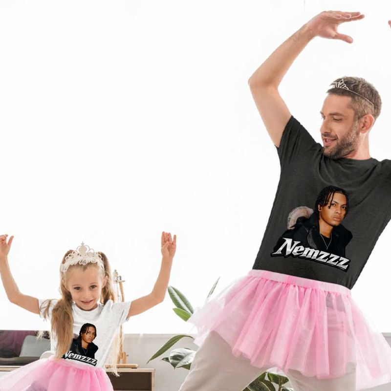 Fashion, accesorii si bijuterii - Copii - Imbracaminte copii - Tricouri copii - Tricou Copii Fete Nemzzz Rap Hip Hop, negru, marime XS Copii - Infinity.ro