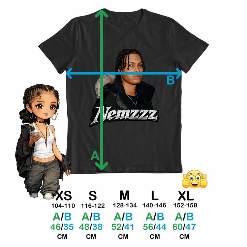 Fashion, accesorii si bijuterii - Copii - Imbracaminte copii - Tricouri copii - Tricou Copii Fete Nemzzz Rap Hip Hop, negru, marime XS Copii - Infinity.ro