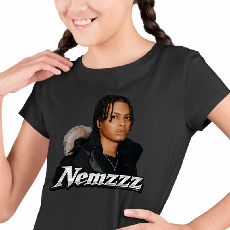 Fashion, accesorii si bijuterii - Copii - Imbracaminte copii - Tricouri copii - Tricou Copii Fete Nemzzz Rap Hip Hop, negru, marime XS Copii - Infinity.ro