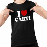 Fashion, accesorii si bijuterii - Copii - Imbracaminte copii - Tricouri copii - Tricou Copii Fete Playboi I Love Carti, negru, marime XL Copii - Infinity.ro