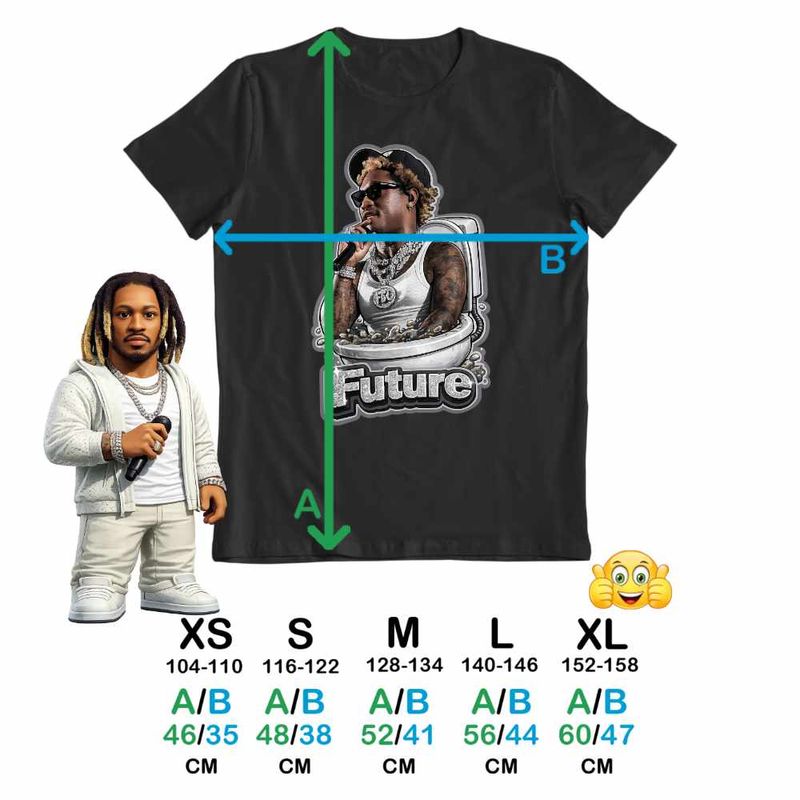 Fashion, accesorii si bijuterii - Copii - Imbracaminte copii - Tricouri copii - Tricou Copii Fete Future Skibidi Toilet Rap Music, negru, marime XS Copii - Infinity.ro