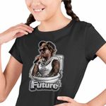 Fashion, accesorii si bijuterii - Copii - Imbracaminte copii - Tricouri copii - Tricou Copii Fete Future Skibidi Toilet Rap Music, negru, marime XS Copii - Infinity.ro